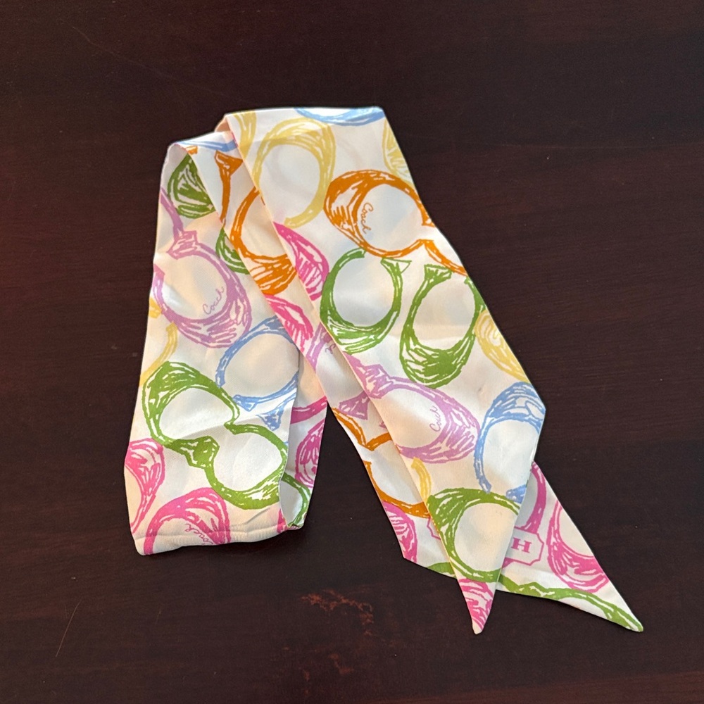 Coach Multicolor Silk Scarf